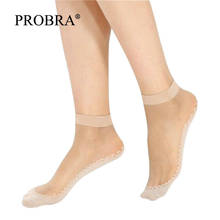 Novas meias femininas de veludo com 5 pares, meia transparente e sem costura para o verão, de seda fina 2024 - compre barato