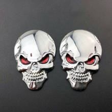 2x Skull 3D Metal Car Motorcycle Fuel Tank Tailgate Emblem Badge Decals Stickers 2024 - buy cheap