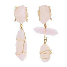 New Arrival Pink Stone Long Earrings High-quality Fashion Summer Beach Girl Drop Earring Jewelry Wholesale Accessories For Women 2024 - buy cheap