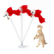 Brinquedo falso para gatos, penas elásticas, brinquedo interativo para gatos, gatinhos, arranhador, produtos para animais de estimação 2024 - compre barato