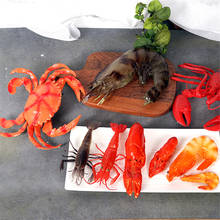 artificial food supermarket shopping mall hotel restaurant decor fake simulation crab lobster Prawns shrimp model sea animals 2024 - buy cheap
