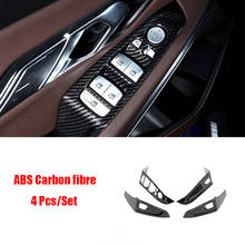 ABS Plastic For BMW 3 Series G20 2019 2020 accessories Door Window glass Lift Control Switch Panel cover trim Car styling 4pcs 2024 - buy cheap