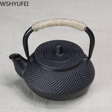 WSHYUFEI-TETERA de hierro fundido negro de alta calidad, colador, tetera para té, oficina, hogar, cafetera, cómoda, 290ml 2024 - compra barato
