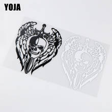 YOJA 13.6X17.7CM Winged Skull With Sword Fashion Window Decoration Decal Car Sticker ZT4-0182 2024 - buy cheap