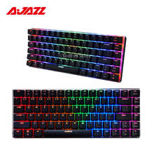2020 Ajazz AK33 Mechanical Gaming Keyboard Blue Switch 82 Keys Wired Keyboard for PC Games with Ergonomic Cool LED Backlit NEW 2024 - buy cheap