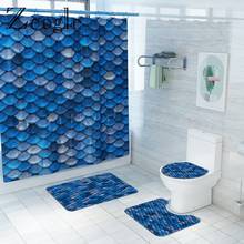 3D Printed Bathroom Carpet Rug Bath Mat Waterproof Shower Curtain Set Anti-slip Floor Mat Toilet Rug Toilet Seat Cushion 2024 - buy cheap