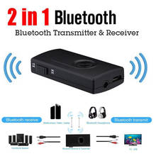 Transmissor e receptor sem fio bluetooth v4.2, adaptador de áudio estéreo de 3.5mm com baixa latência para fones de ouvido de pc tv 2024 - compre barato