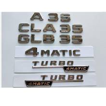 Insignias cromadas plateadas para maletero, emblema para Mercedes Benz W177 A35 C118 X118 CLA35 GLB35 AMG TURBO 4MATIC 2024 - compra barato