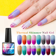 Mtssii-Gel de uñas térmico que cambia de colores con brillos, esmalte de uñas UV camaleón, laca de Gel 2024 - compra barato