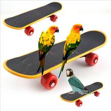 Puzzle Fun Durable Mini Skateboard Parrot Bird Acrobatic Performance Props Cage Toys Chew Training Ornaments Birds Supplies  2024 - buy cheap
