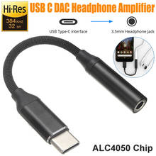 USB Type C To 3.5mm DAC Headphone Amplifier 32Bit/384khz Hi-Res Capability For IPad Pro Windows/Los Laptop 2024 - buy cheap