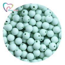 10 PCS Mint Silicone Round 9-15 MM Loose Beads,Soft Mint Green Teething Hexagon 14-17 MM Loose Beads For Making DIY Pendant Toys 2024 - buy cheap