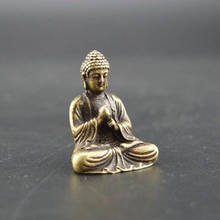 Estatua de Buda Sakyamuni de bronce y cobre puro, adorno de mesa, estatua de Buda, corazón, Té antiguo de latón puro, Orname para mascotas 2024 - compra barato
