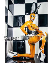 gogo sexy queen stage dance wears Sexy latex patent leather bunny atmosphere costume party girl clothing 2024 - buy cheap