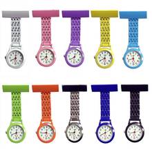 10pcs/lot Plating Colours Alloy Metal Thin Chain Nurse Doctor Pocket Watches Fashion Hospital Medical Gift Clock Quartz Watch 2024 - buy cheap