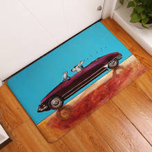Кухонный коврик с рисунком автомобиля, ковры с мультяшным принтом собаки, противоскользящий напольный коврик, уличные коврики, коврики с животными для входной двери, кухонные коврики 2024 - купить недорого