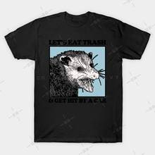 Let's Eat Trash & Get HitCar T shirt Possum Lovers tee lets eat trash meme possum opossum lover opposum 2024 - buy cheap