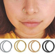 Модное кольцо в форме Луны для носа, кольцо для перегородки, украшения для носа, шпильки для носа, украшения для тела, индийская цепочка для тела, Подарочная бижутерия из нержавеющей стали 2024 - купить недорого
