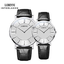 LOBINNI Luxury Couple Watches Fashion Ultra-thin Stream WatchWomen and Men Sapphire Waterproof Quartz Watch relogio masculino 2024 - buy cheap