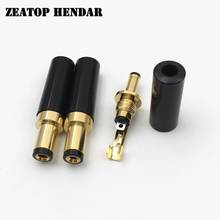 50Pcs Copper Gold Plated DC Power Plug 5.5 x 2.5 / 5.5 x 2.1 / 3.5 x 1.35 mm Male Jack Socket DIY Connector for Welding 2024 - buy cheap