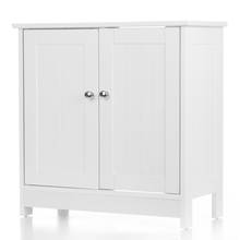 IKayaa современный шкаф для хранения под раковиной с дверями мебель для ванной комнаты 2 слоя Органайзер Домашний шкаф белый/синий 2024 - купить недорого
