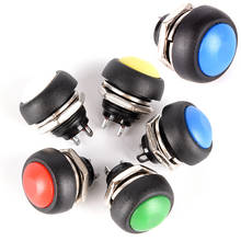5 peças botão de pressão momentâneo à prova d' água liga/desliga redondo 12mm interruptor de flash útil