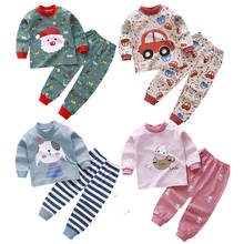 Christmas Children's Underwear Set Pure Cotton Boys Girls Home Clothes Baby Girls' Clothes Cute Soft Suit 1-6y pajamas wear