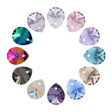 10pcs Crystal Rhinestone Single Hole Drop-shaped Colorful Small Pendant Jewelry Making DIY Charms Earrings Necklace Accessories 2024 - buy cheap