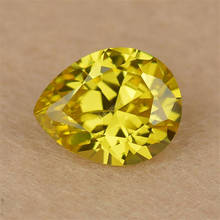 Hot Sale 2*3~13*18mm 5A Grade Loose CZ Stones Pear Shape Cut Synthetic Dark Golden Yellow Gems Cubic Zirconia Stone For Pendant 2024 - buy cheap