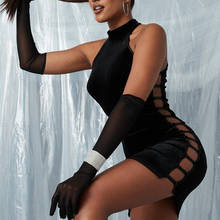 Модное черное бархатное платье BKLD, женское летнее двухстороннее облегающее мини-платье без рукавов, популярная сексуальная одежда для вечерние ринки, ночного клуба 2024 - купить недорого