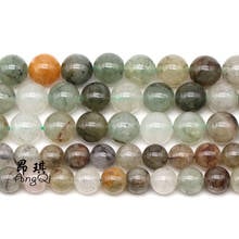 Natural Stone Green Rutilated Crystal Round Loose Beads 4 6 8 10 12mm Pick Size Spacer Beads For Jewelry Making DIY Bracelet 2024 - buy cheap