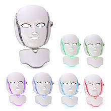 Máscara facial rejuvenescedora com led, 7 cores, terapia de fótons, terapia de luz, rejuvenescimento de pele, terapia de rugas, acne, enrijecer a pele também 2024 - compre barato