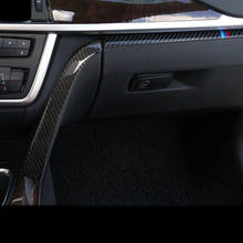 Автомобильный Стайлинг из углеродного волокна, внутренняя ручка для перчаток, декоративная крышка, накладка, наклейка для BMW 3, 4 серии, 3GT, F30, F31, F32, F34, F36 2024 - купить недорого