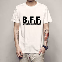 Мужские футболки модные 2020 мужские футболки BFF Beer Friends Forever мужские и женские футболки с коротким рукавом Азиатские размеры XS ~ XXXL 2024 - купить недорого