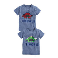 Camiseta de dinossauro infantil, camiseta de meninos com mudança de cor de cor para o verão, roupas infantis, camiseta para meninos, 2020 2024 - compre barato