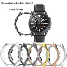 Watch case Diamond for Samsung galaxy watch 3 41mm 45mm bumper Protector HD Full coverage Screen Protection case for samsung 2024 - buy cheap