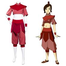 Avatar o último airbender cosplay ty lee cosplay traje topos calças uniforme roupa de festa de natal de halloween terno 2024 - compre barato