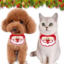 Christmas Pet Dog Bandana Adjustable Cat Bandana Towel Scarf Collar Pets Costume Accessories for Small Medium Dogs Pet Supplies 2024 - купить недорого