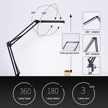 NEW LED Desk Lamp Adjustable Metal Swing Arm Desk Lamp with Clamp 3 Color Modes Stepless Dimming Architect Desk Light Desk Lamps 2024 - buy cheap