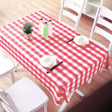 1PC Disposable Checkered Tablecloth Polypropylene Fiber Tablecloth Party Weddings Outdoor Picnic BBQ Table Cover  180*180cm 2024 - buy cheap