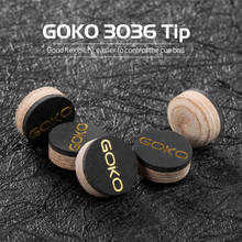 Goko cue dicas modelo 3036/m/h snooker cue bilhar dica 10/11.5/13mm ponta porco pele 6-7 camadas multi-camadas acessórios 2024 - compre barato