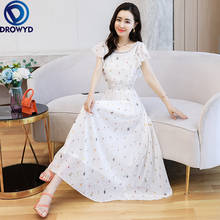 White Chiffon Dress Women Short Sleeves Ladies Dresses Office Lady Korean Dress Elegant Women's Summer Sundress Party Vestidos 2024 - buy cheap