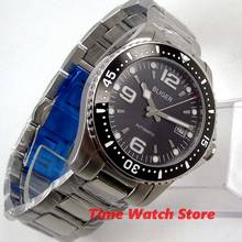 Bliger 40mm Miyota 82 automatic wrist watch men sapphire glass waterproof luminous blue black dial ceramic bezel butterfly clasp 2024 - buy cheap