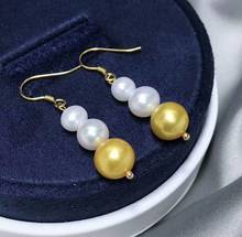 Beautiful south sea white pearl 5-10mm pearl dangle earrings 2024 - buy cheap