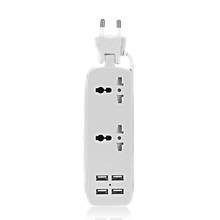 USB Wall Socket With 4 USB Socket Plug Power Extension Socket EU Plug 1.5m Cable AC Power Travel Adapter USB Smart Phone Charger 2024 - buy cheap