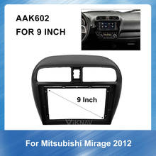 Fascia de rádio do carro para mitsubishi mirage 2012 dvd quadro traço kit montagem adaptador guarnição painel facial quadro dashboard 2 din 2024 - compre barato
