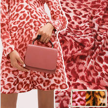 Leopard Printed Twill Polyester Fabric Cloth 145 cm Width Soft Shirt Dress Women Handmade DIY Fabric alibaba express 2024 - buy cheap