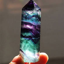 Gem Gemstone Beautiful Ornaments Crystal Stone Bar Minerals Fluorite Crafts Colorful Natural 2024 - buy cheap