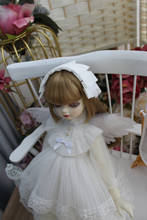 BJD Doll clothes suitable for 1-3 1-4 1-6 size fashionable white suit angels with headdress wings doll accessories 2024 - buy cheap