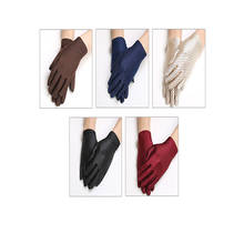 Primavera y novedad de verano la moda fino corto punto spandex baile protector solar guantes JT009 2024 - compra barato